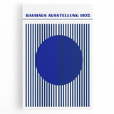 Bohemian Wall Art | Bauhaus Ausstellung 1923 Boho Canvas | Blue Stripes