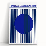 Bohemian Wall Art | Bauhaus Ausstellung 1923 Boho Canvas | Blue Stripes