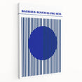 Bohemian Wall Art | Bauhaus Ausstellung 1923 Boho Canvas | Blue Stripes