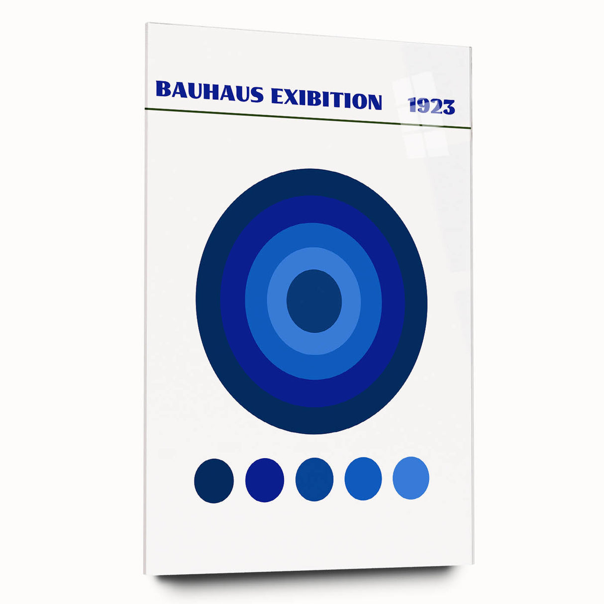 Bohemian Wall Art | Bauhaus Exhibition 1923 Boho Canvas | Blue Circles
