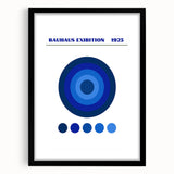 Bohemian Wall Art | Bauhaus Exhibition 1923 Boho Canvas | Blue Circles