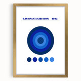 Bohemian Wall Art | Bauhaus Exhibition 1923 Boho Canvas | Blue Circles