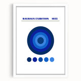 Bohemian Wall Art | Bauhaus Exhibition 1923 Boho Canvas | Blue Circles