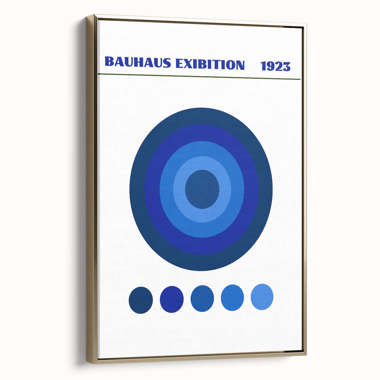 Bohemian Wall Art | Bauhaus Exhibition 1923 Boho Canvas | Blue Circles