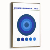 Bohemian Wall Art | Bauhaus Exhibition 1923 Boho Canvas | Blue Circles