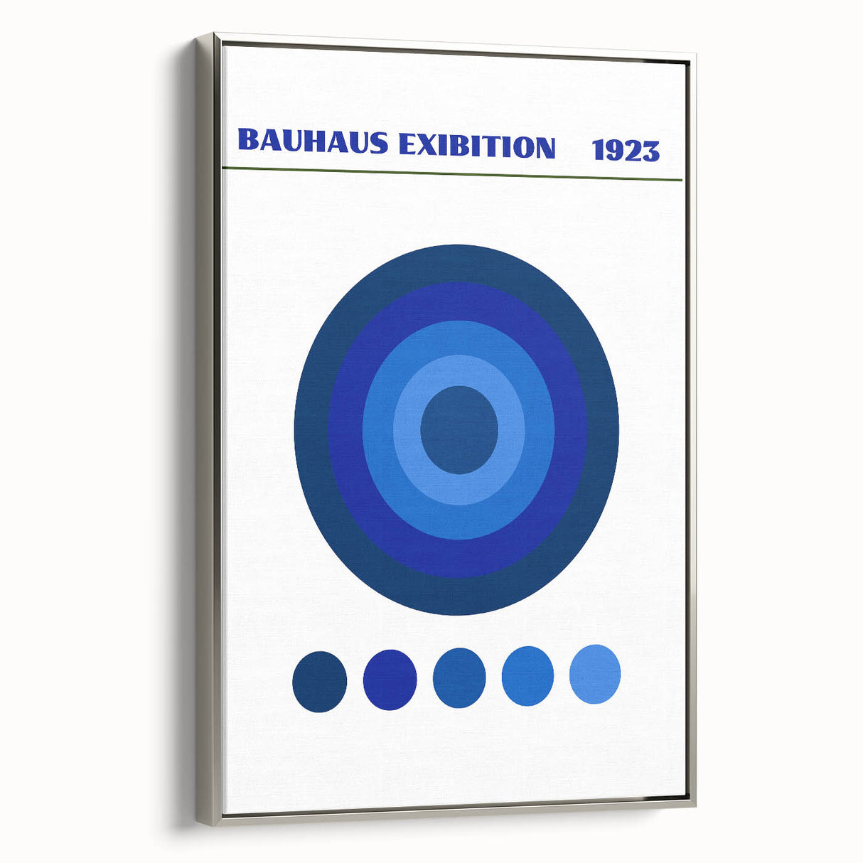 Bohemian Wall Art | Bauhaus Exhibition 1923 Boho Canvas | Blue Circles