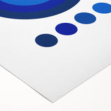 Bohemian Wall Art | Bauhaus Exhibition 1923 Boho Canvas | Blue Circles