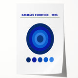 Bohemian Wall Art | Bauhaus Exhibition 1923 Boho Canvas | Blue Circles