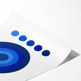 Bohemian Wall Art | Bauhaus Exhibition 1923 Boho Canvas | Blue Circles