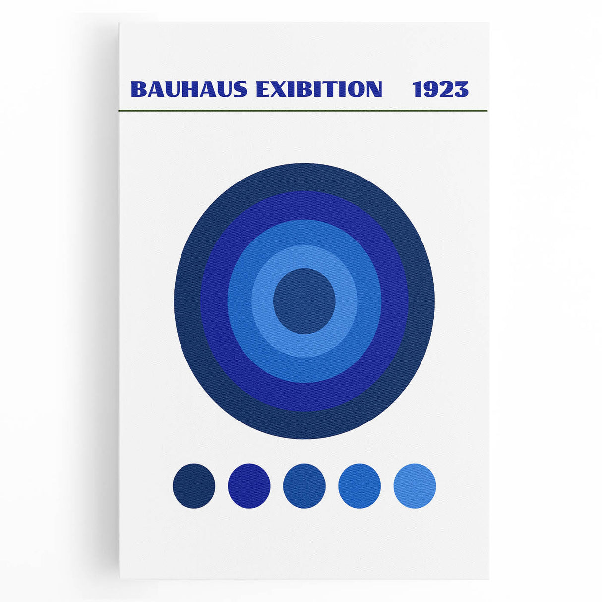 Bohemian Wall Art | Bauhaus Exhibition 1923 Boho Canvas | Blue Circles