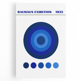 Bohemian Wall Art | Bauhaus Exhibition 1923 Boho Canvas | Blue Circles
