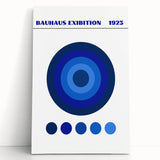 Bohemian Wall Art | Bauhaus Exhibition 1923 Boho Canvas | Blue Circles