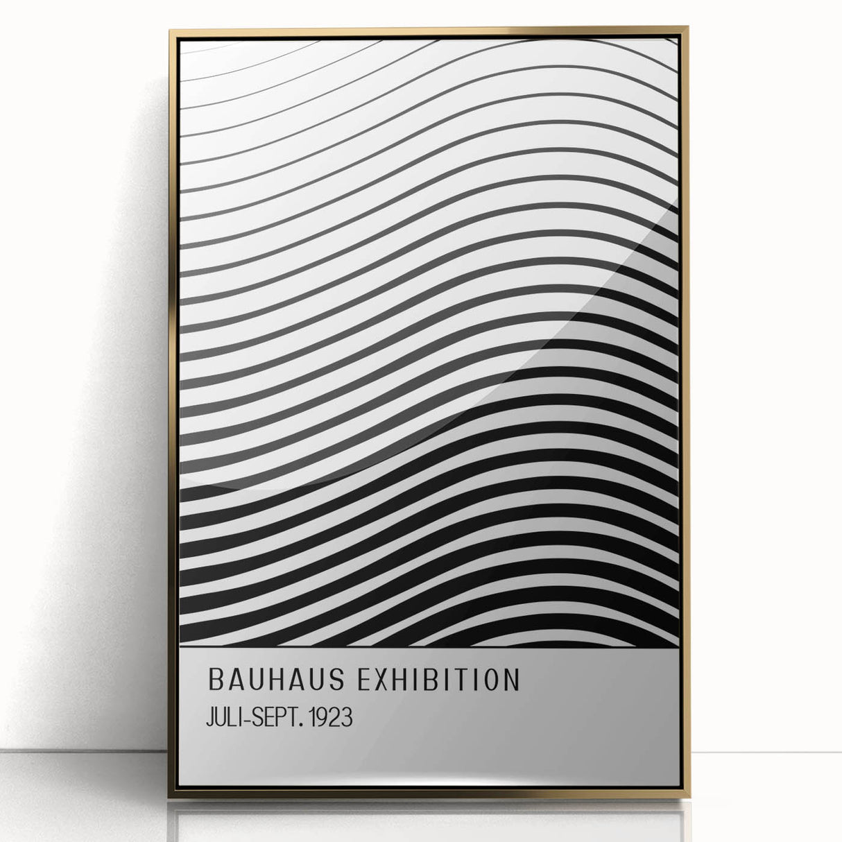 Bohemian Wall Art | Bauhaus-Inspired Wavy Boho Canvas | Eclectic Art Print