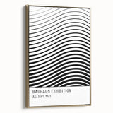 Bohemian Wall Art | Bauhaus-Inspired Wavy Boho Canvas | Eclectic Art Print