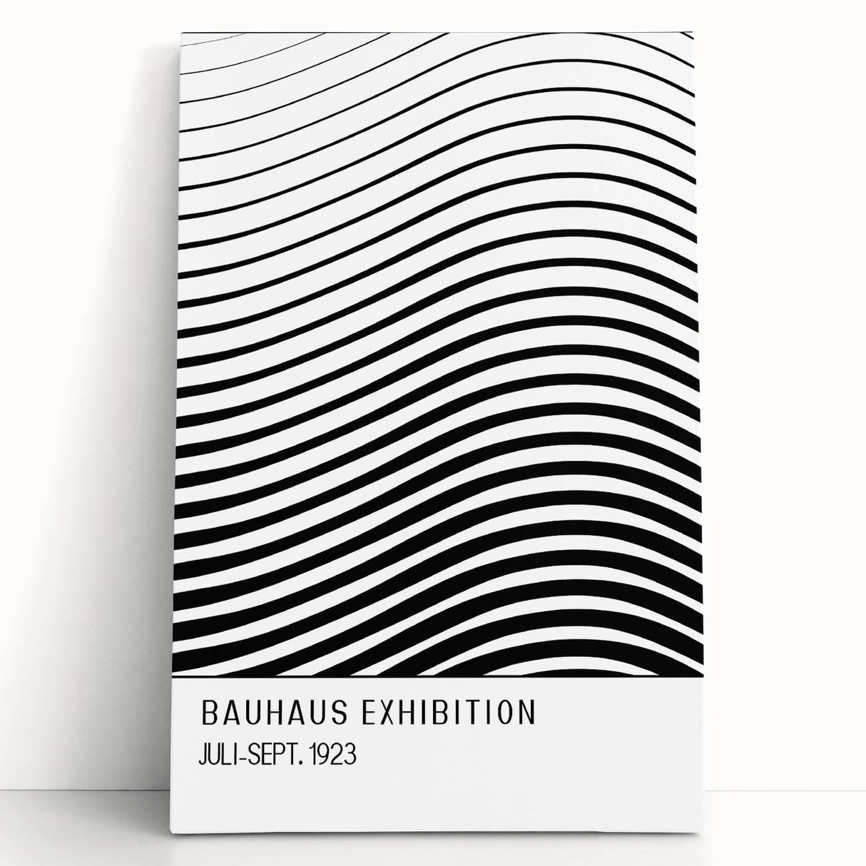 Bohemian Wall Art | Bauhaus-Inspired Wavy Boho Canvas | Eclectic Art Print