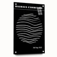 Bohemian Wall Art | Black & White Bauhaus Wavy Lines Canvas | Eclectic Print