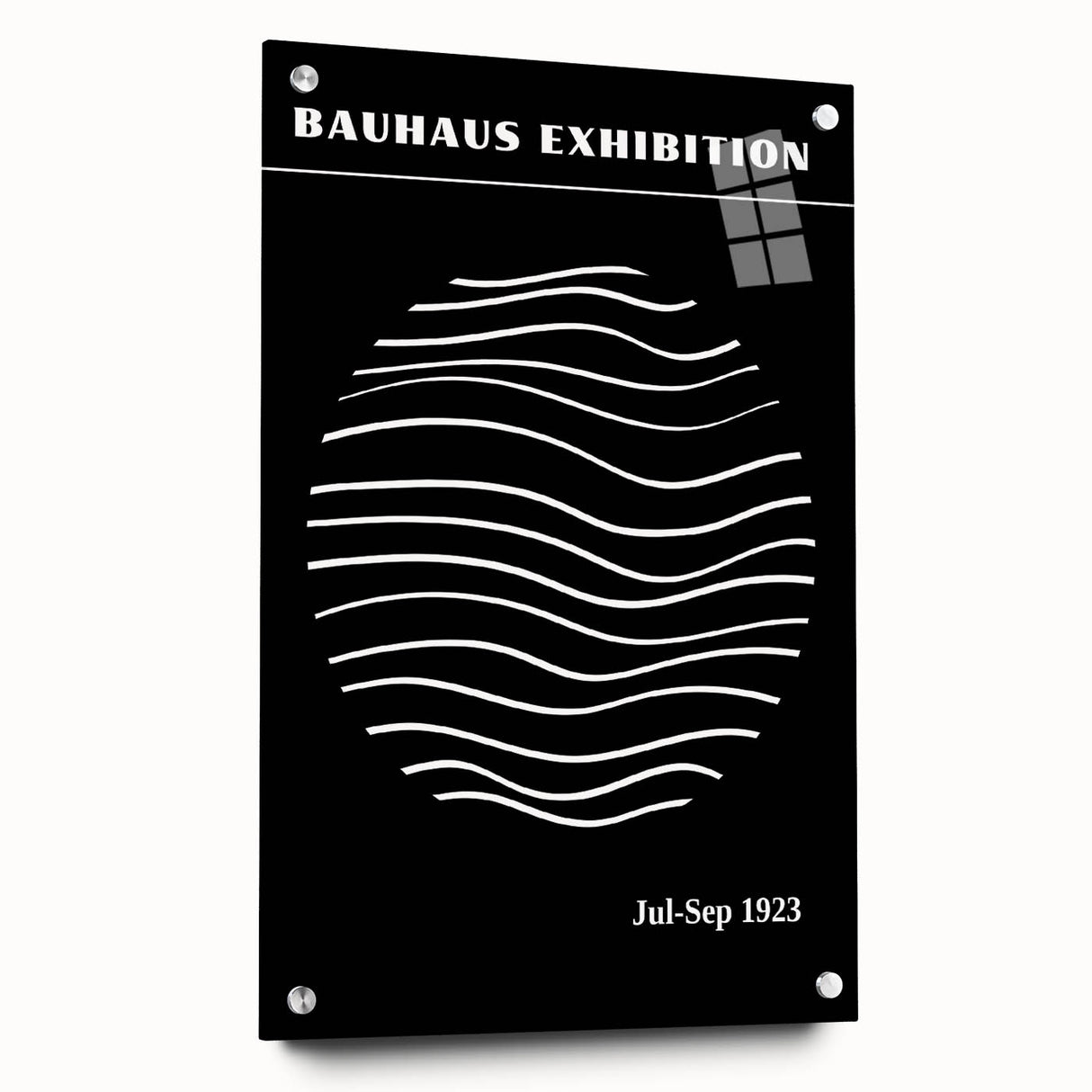 Bohemian Wall Art | Black & White Bauhaus Wavy Lines Canvas | Eclectic Print