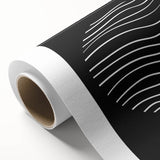 Bohemian Wall Art | Black & White Bauhaus Wavy Lines Canvas | Eclectic Print