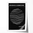 Bohemian Wall Art | Black & White Bauhaus Wavy Lines Canvas | Eclectic Print