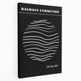 Bohemian Wall Art | Black & White Bauhaus Wavy Lines Canvas | Eclectic Print