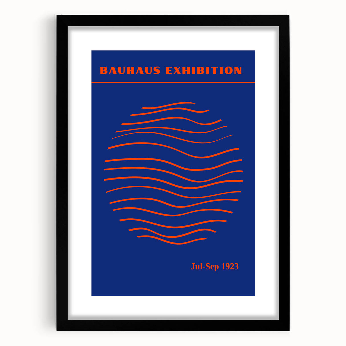 Bohemian Wall Art | Bauhaus Exhibition 1923 Boho Canvas | Wave Circle Art