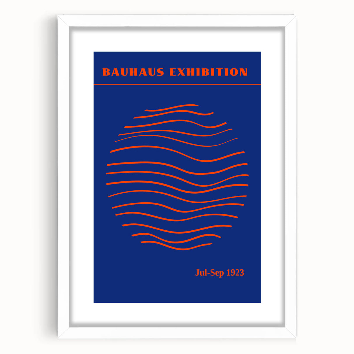 Bohemian Wall Art | Bauhaus Exhibition 1923 Boho Canvas | Wave Circle Art