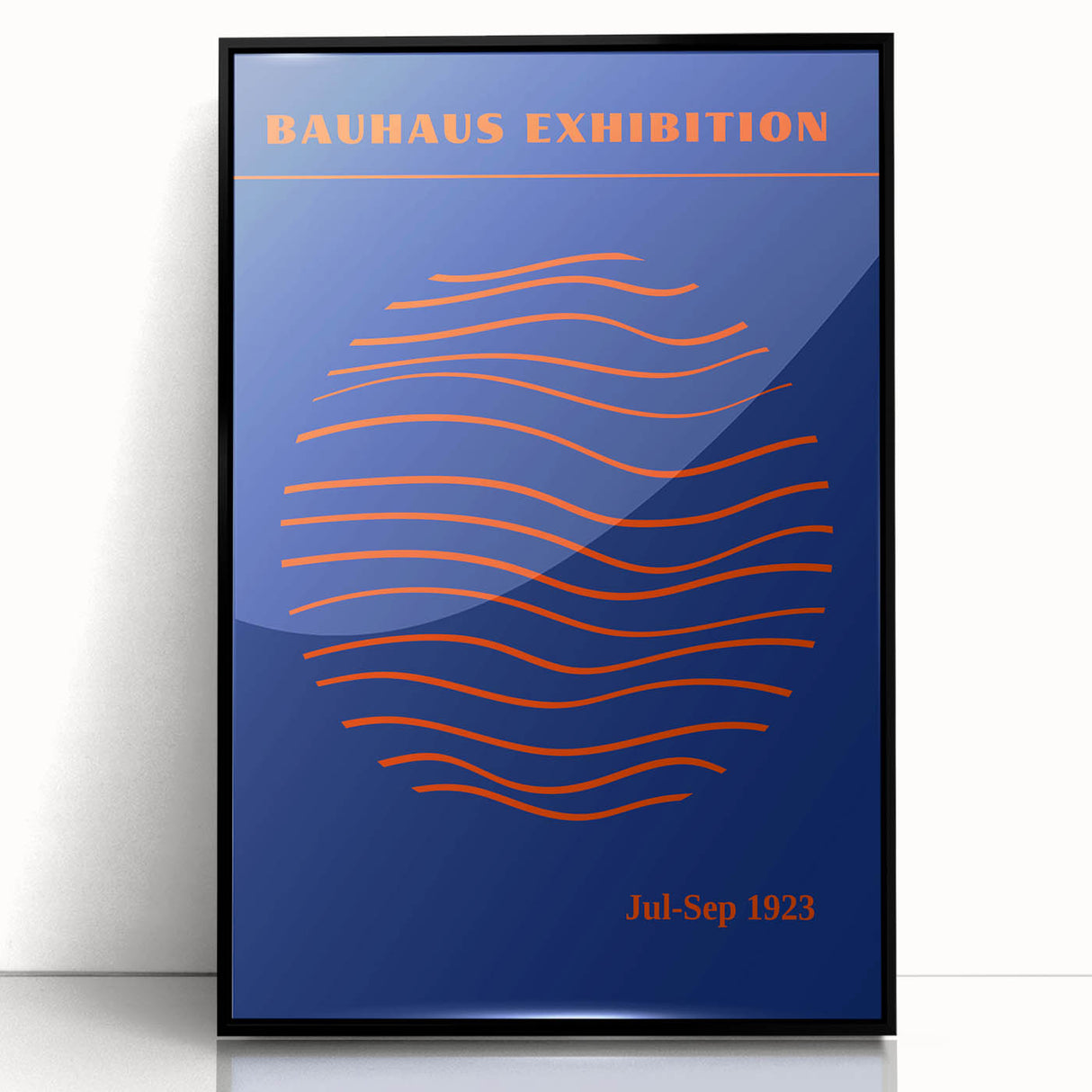 Bohemian Wall Art | Bauhaus Exhibition 1923 Boho Canvas | Wave Circle Art