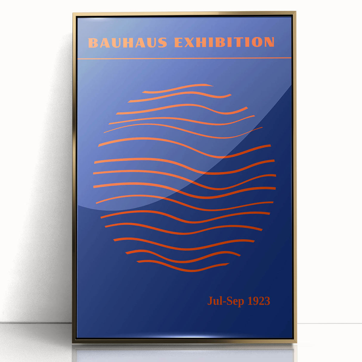 Bohemian Wall Art | Bauhaus Exhibition 1923 Boho Canvas | Wave Circle Art