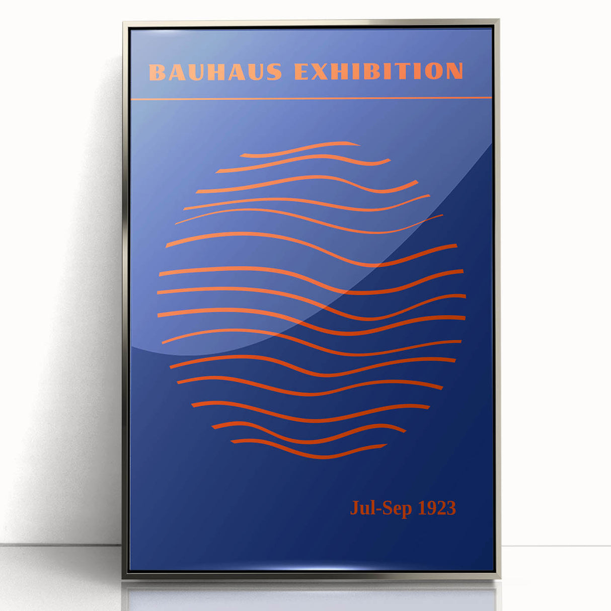 Bohemian Wall Art | Bauhaus Exhibition 1923 Boho Canvas | Wave Circle Art