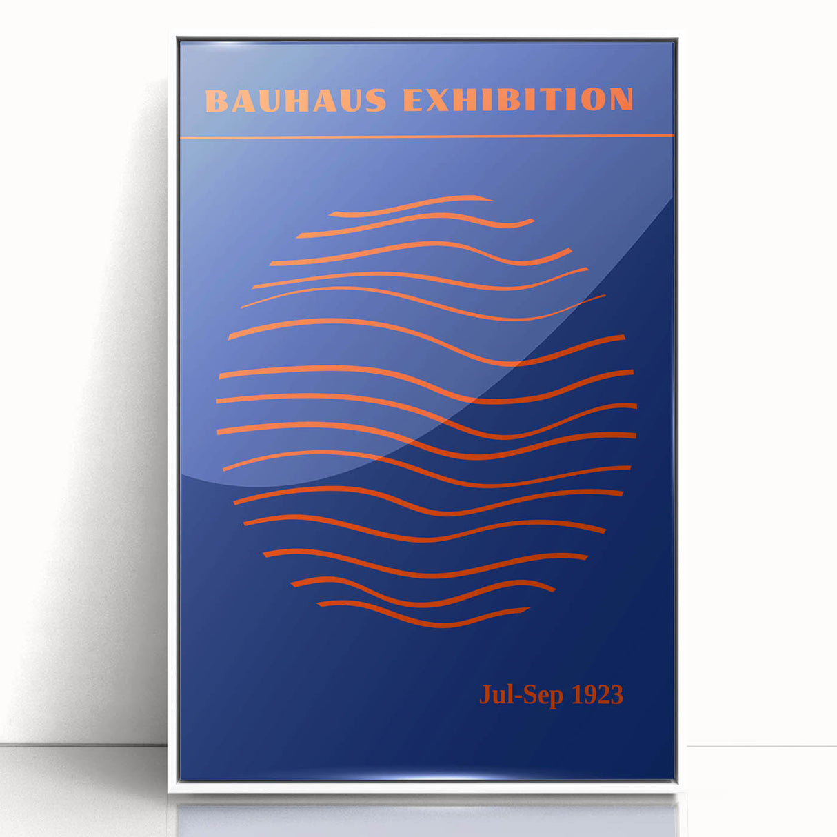 Bohemian Wall Art | Bauhaus Exhibition 1923 Boho Canvas | Wave Circle Art