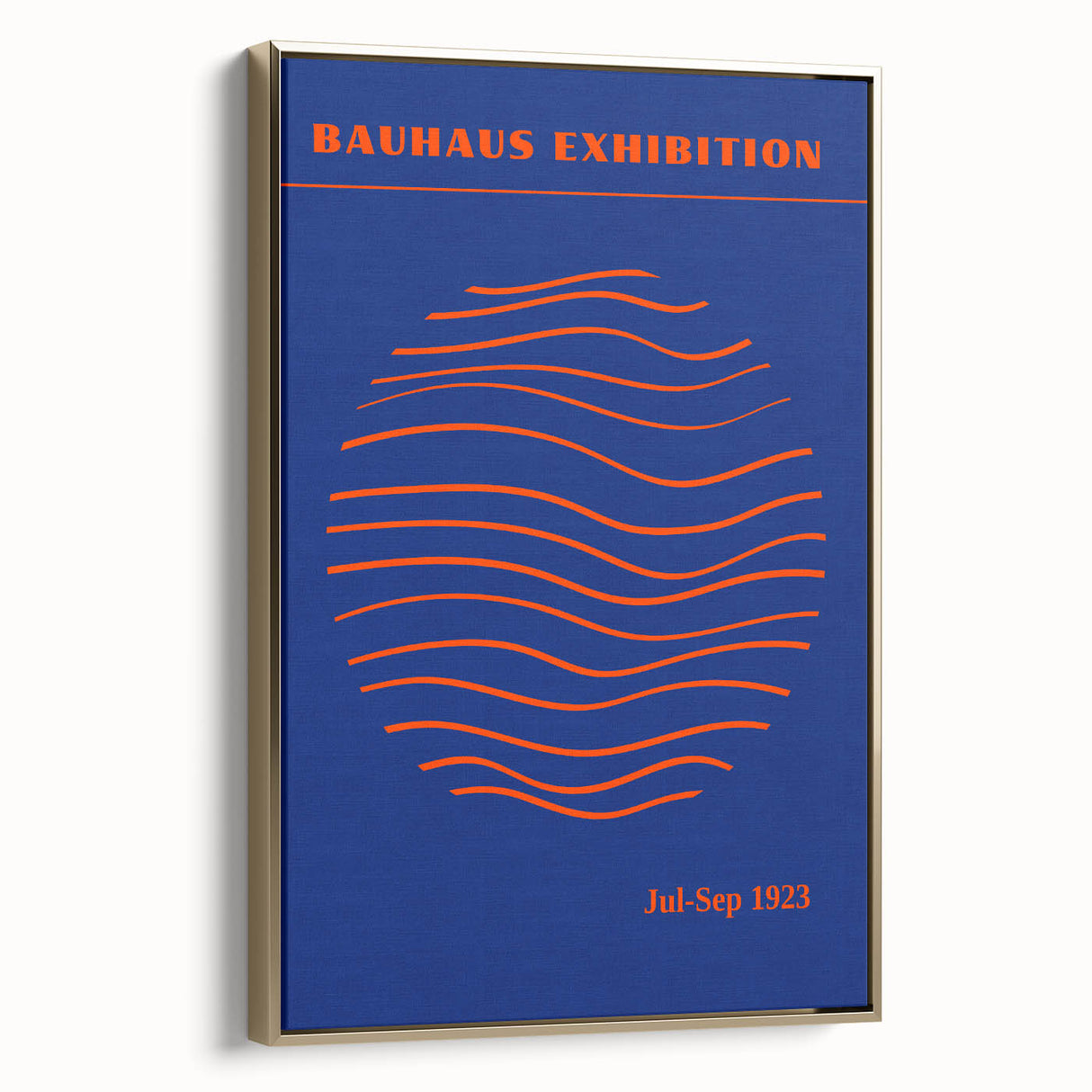Bohemian Wall Art | Bauhaus Exhibition 1923 Boho Canvas | Wave Circle Art