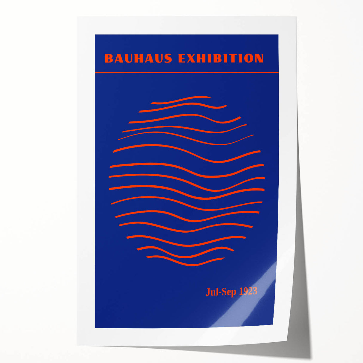 Bohemian Wall Art | Bauhaus Exhibition 1923 Boho Canvas | Wave Circle Art
