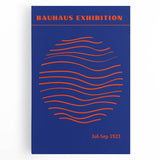 Bohemian Wall Art | Bauhaus Exhibition 1923 Boho Canvas | Wave Circle Art