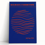 Bohemian Wall Art | Bauhaus Exhibition 1923 Boho Canvas | Wave Circle Art