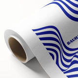 Bohemian Wall Art | Bauhaus Exhibition 1923 Boho Canvas | Blue Wavy Lines