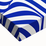 Bohemian Wall Art | Bauhaus Exhibition 1923 Boho Canvas | Blue Wavy Lines