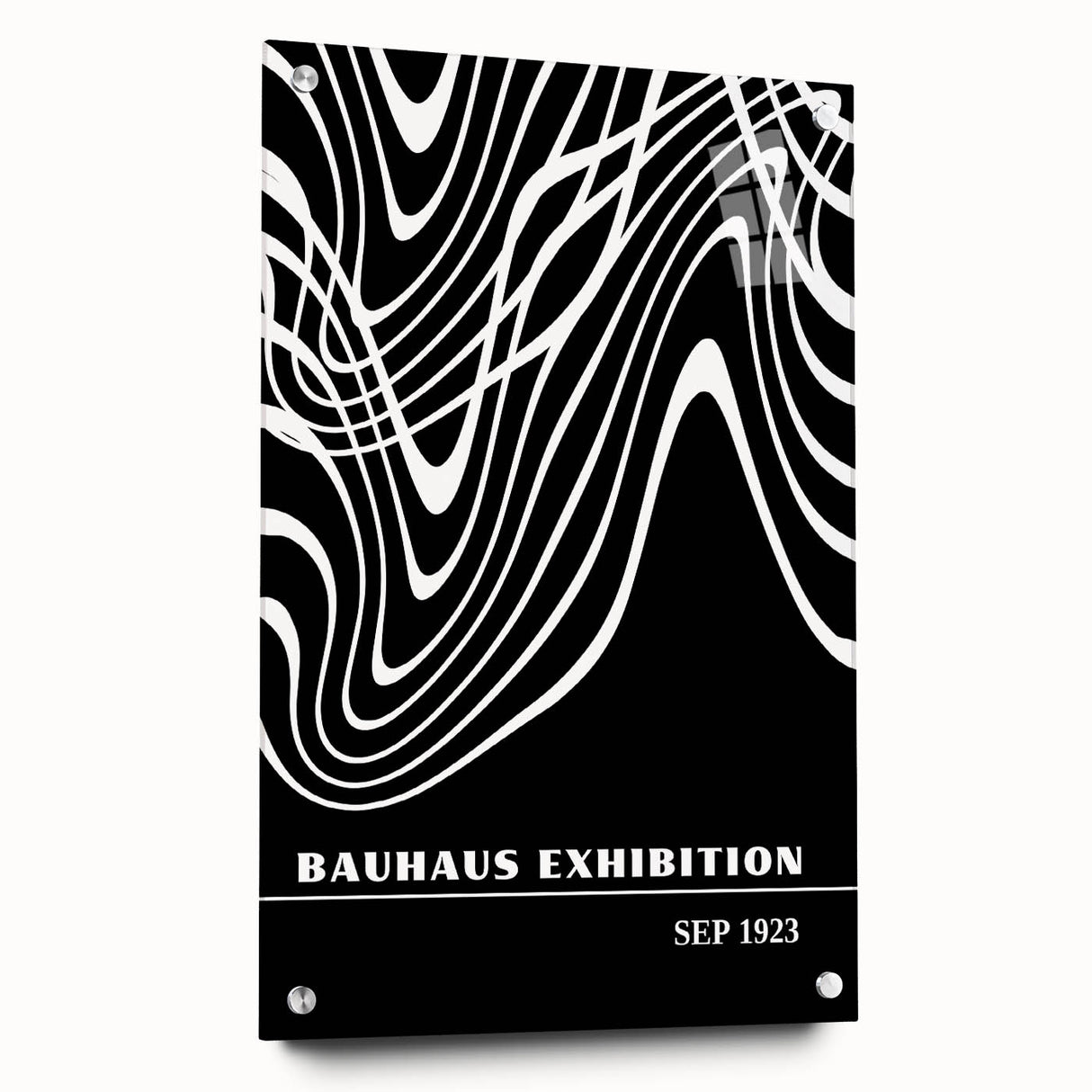 Bohemian Wall Art | Abstract Bauhaus Flowing Lines Canvas | Eclectic Print