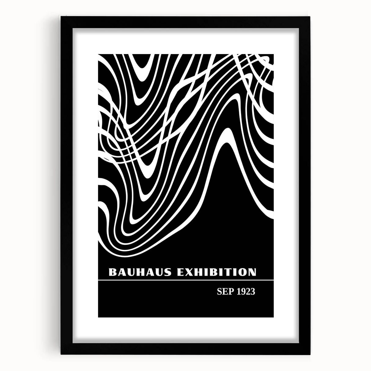 Bohemian Wall Art | Abstract Bauhaus Flowing Lines Canvas | Eclectic Print