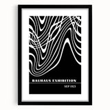 Bohemian Wall Art | Abstract Bauhaus Flowing Lines Canvas | Eclectic Print