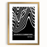 Bohemian Wall Art | Abstract Bauhaus Flowing Lines Canvas | Eclectic Print