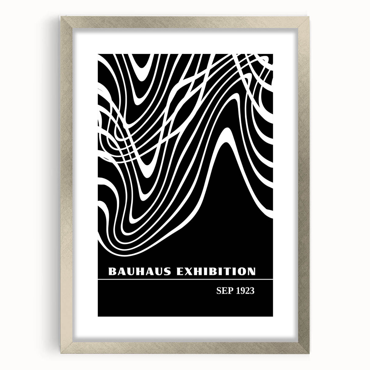 Bohemian Wall Art | Abstract Bauhaus Flowing Lines Canvas | Eclectic Print