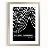 Bohemian Wall Art | Abstract Bauhaus Flowing Lines Canvas | Eclectic Print