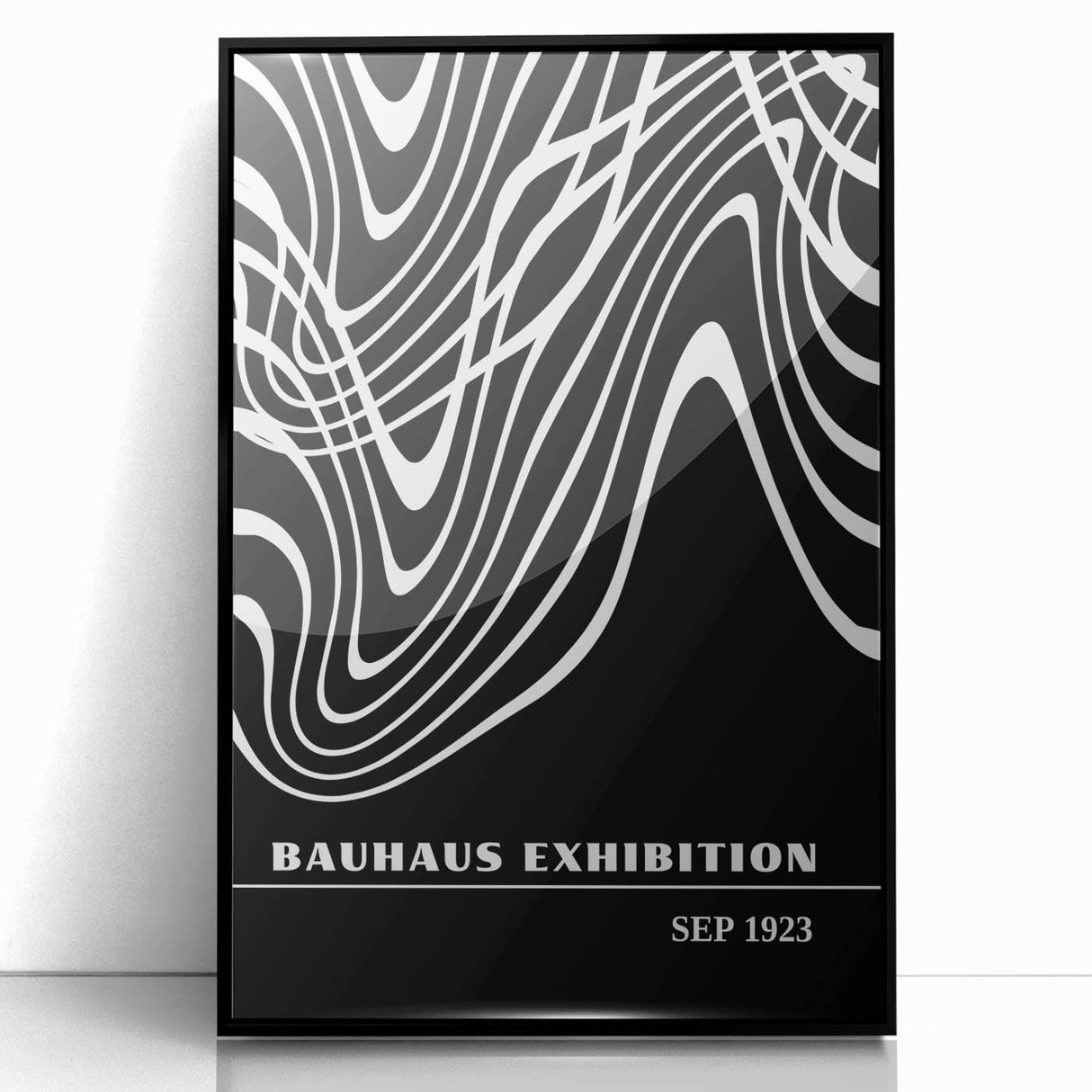 Bohemian Wall Art | Abstract Bauhaus Flowing Lines Canvas | Eclectic Print