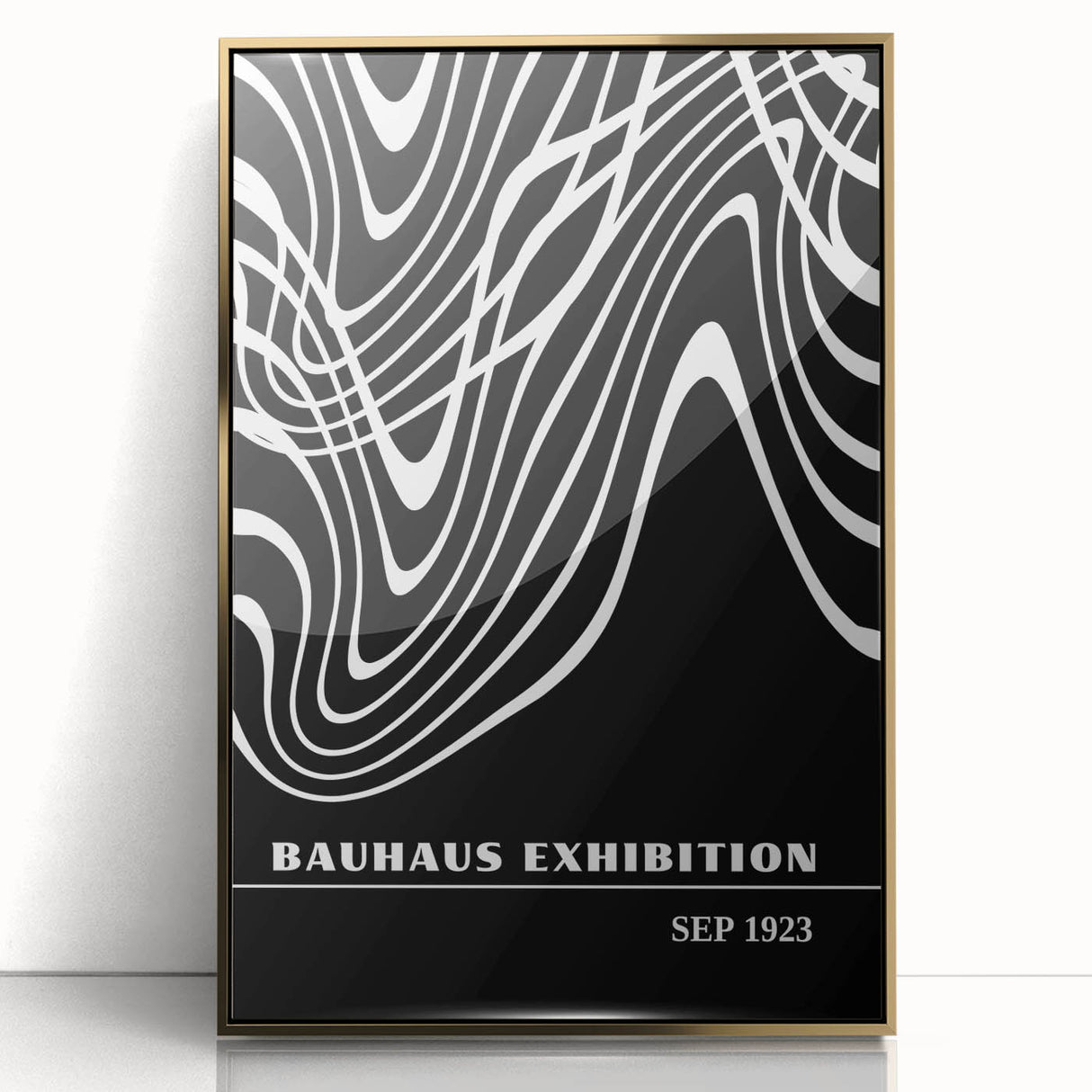 Bohemian Wall Art | Abstract Bauhaus Flowing Lines Canvas | Eclectic Print