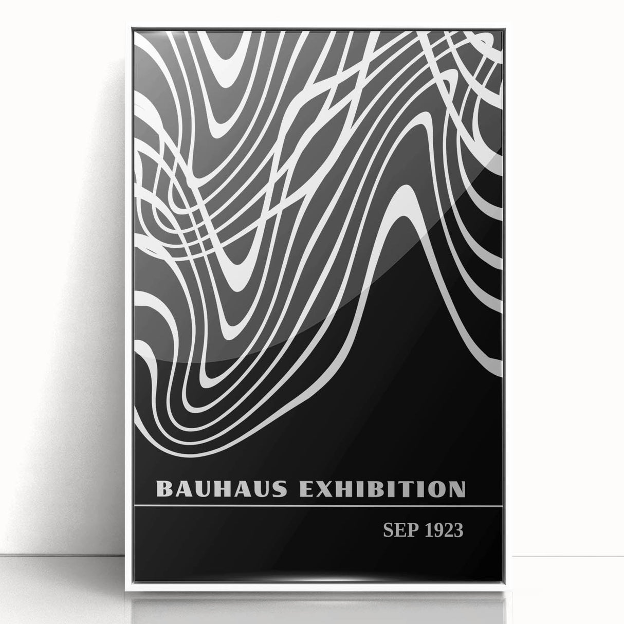 Bohemian Wall Art | Abstract Bauhaus Flowing Lines Canvas | Eclectic Print