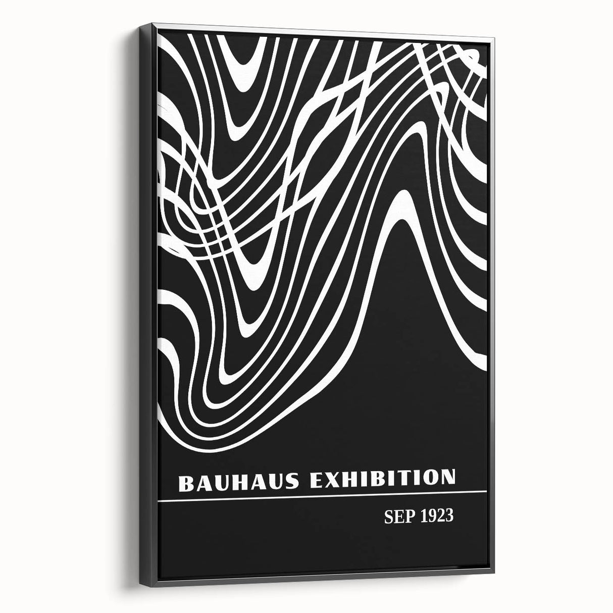 Bohemian Wall Art | Abstract Bauhaus Flowing Lines Canvas | Eclectic Print