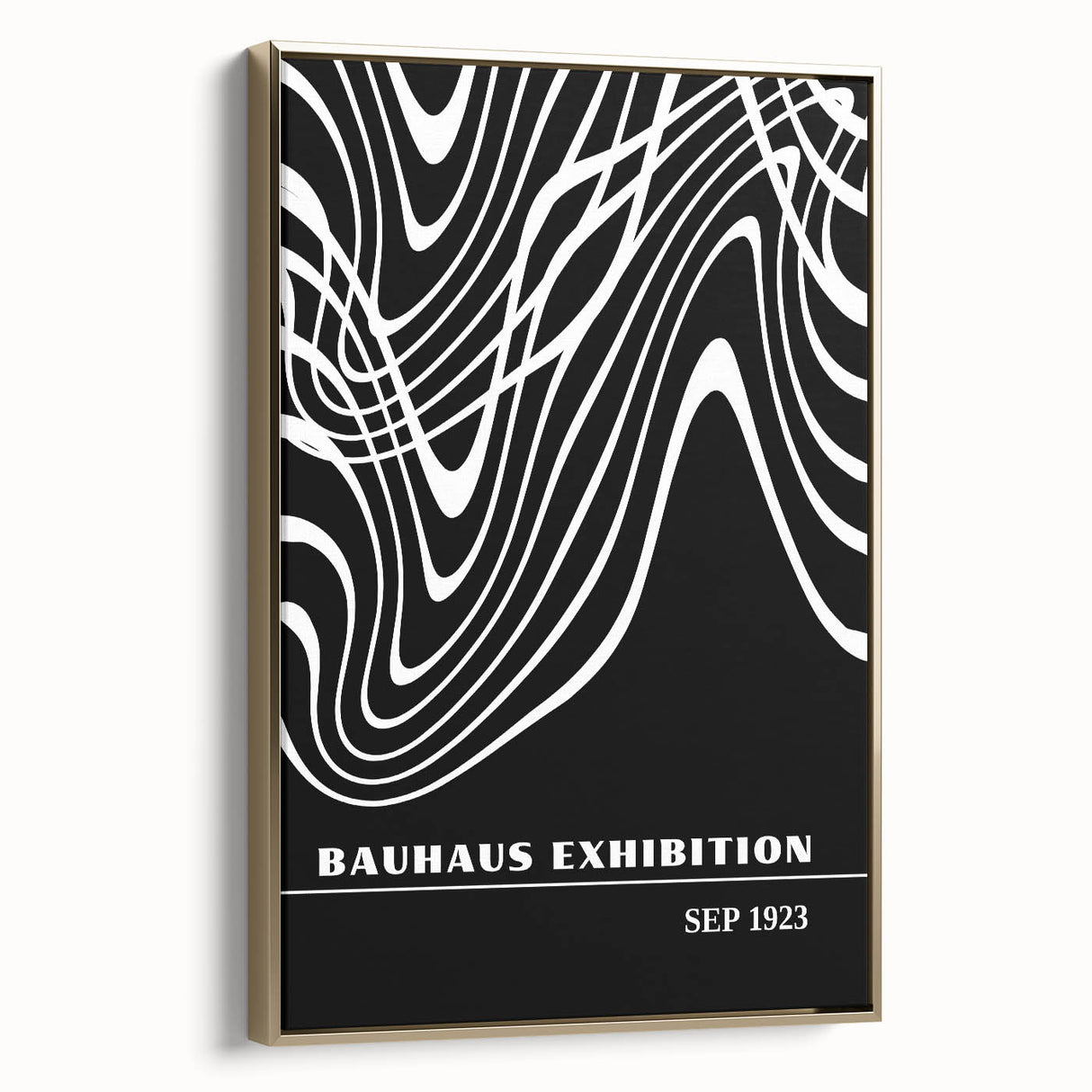 Bohemian Wall Art | Abstract Bauhaus Flowing Lines Canvas | Eclectic Print