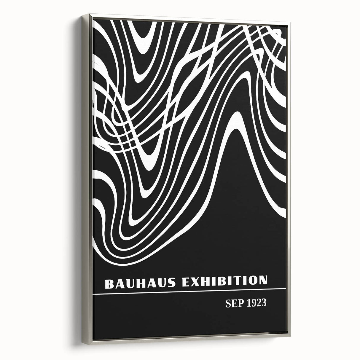 Bohemian Wall Art | Abstract Bauhaus Flowing Lines Canvas | Eclectic Print
