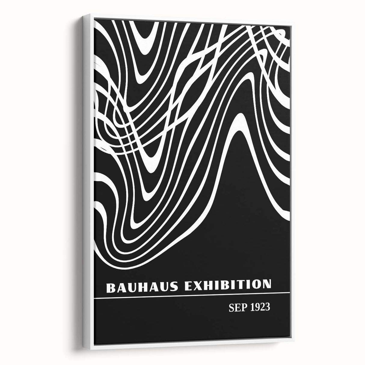 Bohemian Wall Art | Abstract Bauhaus Flowing Lines Canvas | Eclectic Print