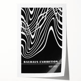Bohemian Wall Art | Abstract Bauhaus Flowing Lines Canvas | Eclectic Print